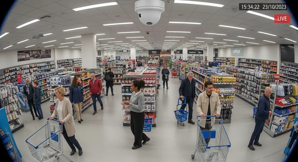 CCTV surveillance camera protecting UK business from customer liability claims