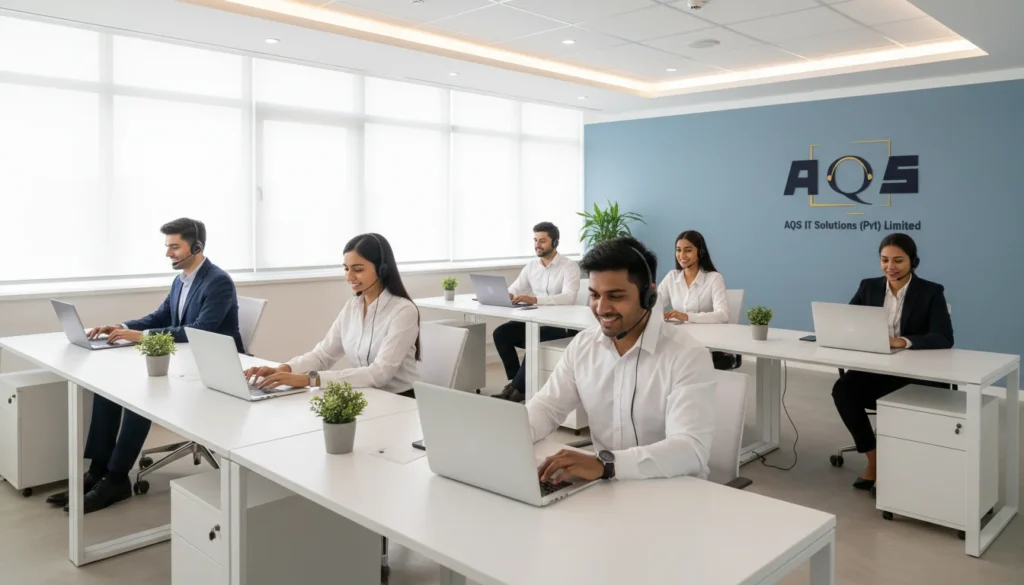 Customer support team assisting clients