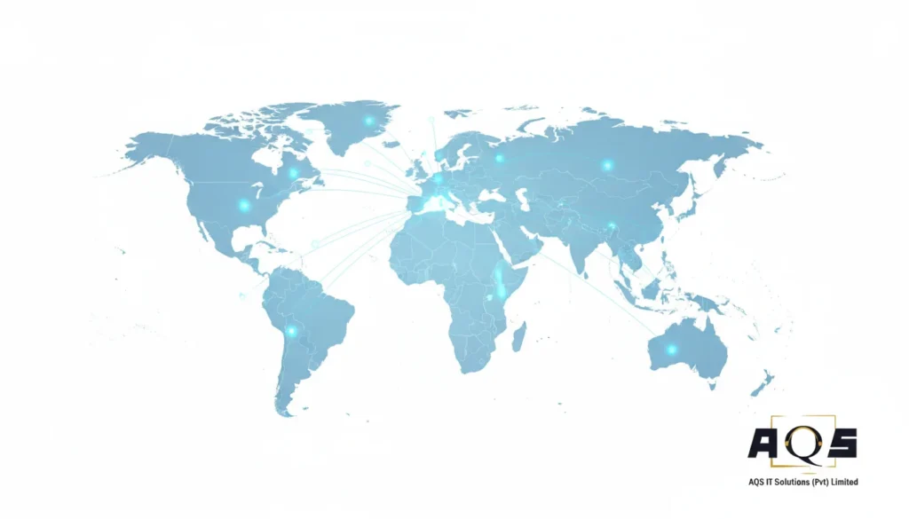 Global client network illustration