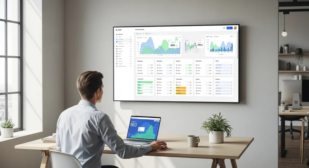 SEO and digital marketing strategy analysis workspace